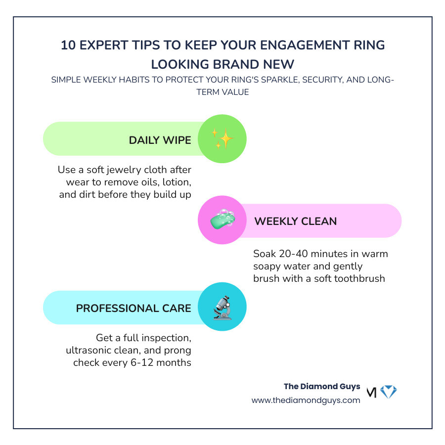 10 essential engagement ring maintenance tips infographic summary infographic 10 essential engagement ring maintenance tips infographic summary infographic