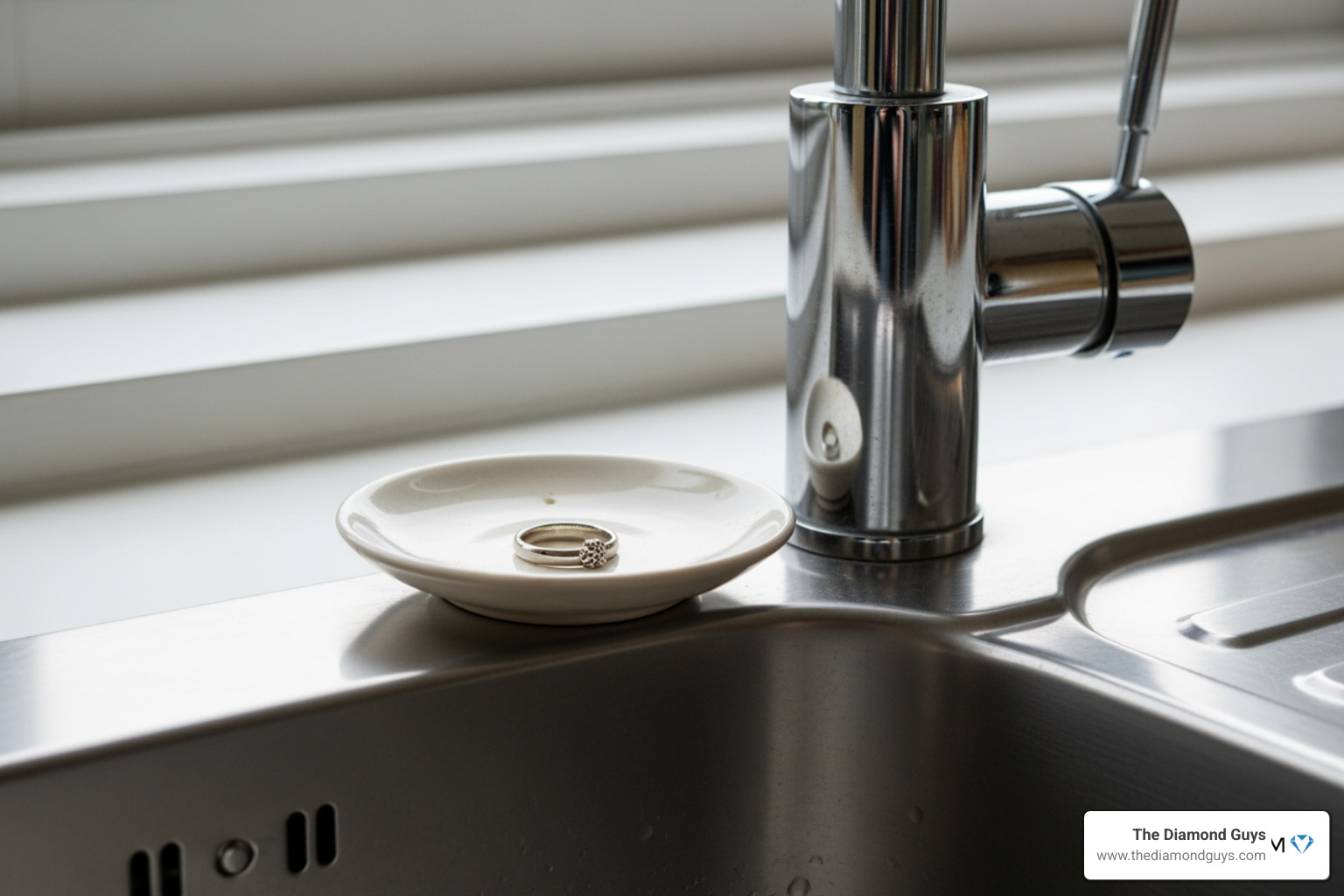 ring dish near a kitchen sink for safe storage ring dish near a kitchen sink for safe storage