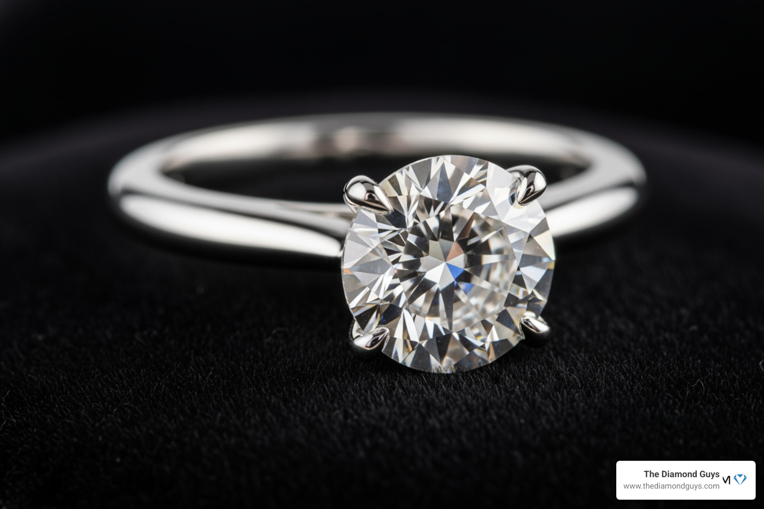 A stunning 2-carat lab-grown diamond ring in a platinum setting A stunning 2-carat lab-grown diamond ring in a platinum setting
