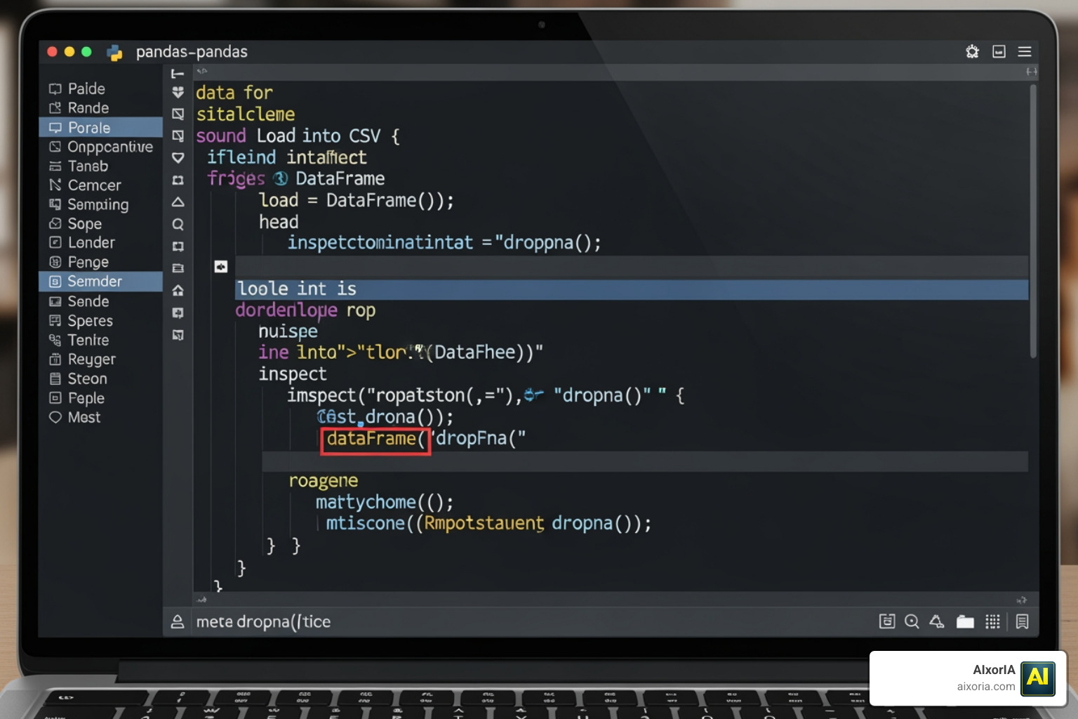 Python code for data cleaning using pandas and dropna functions