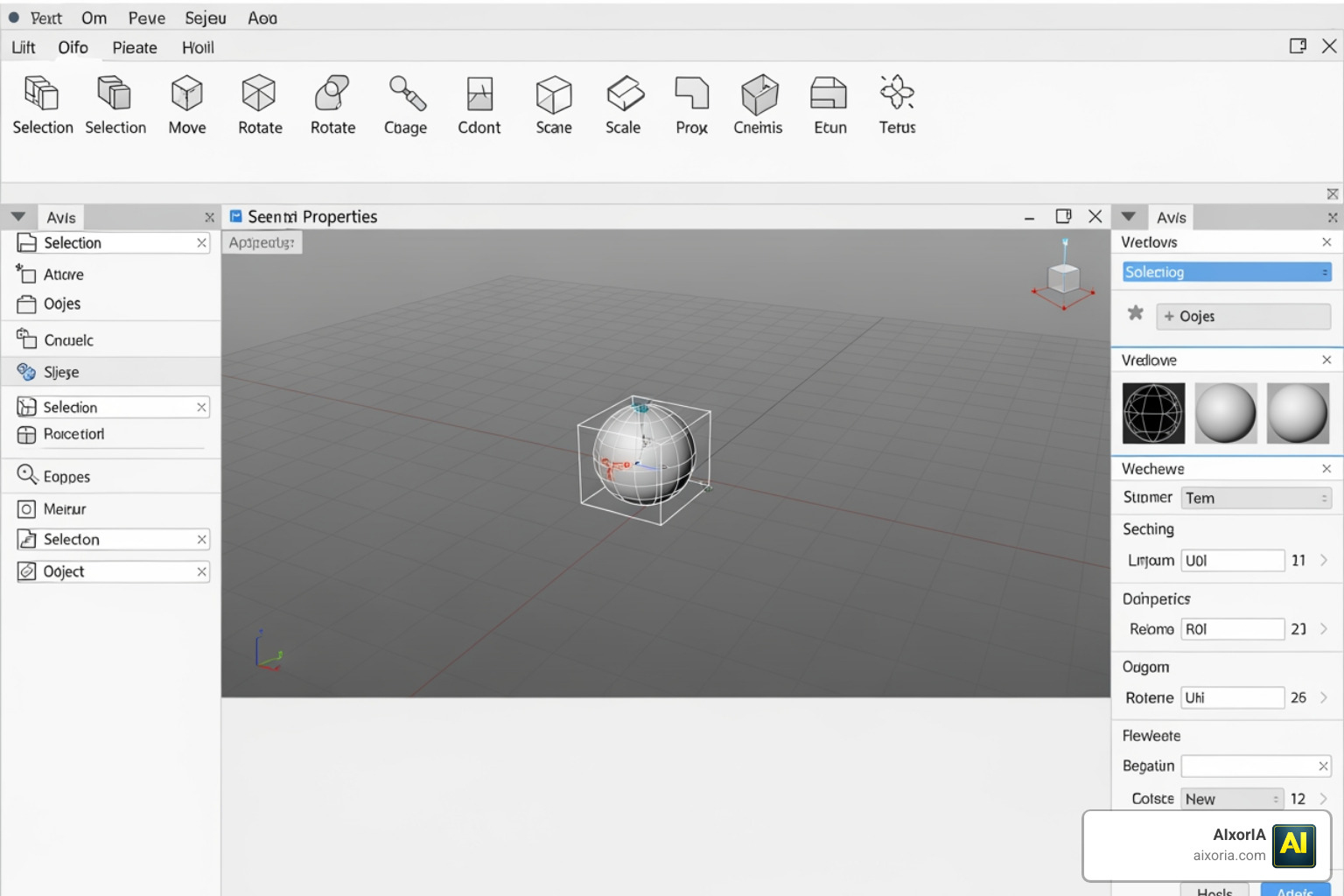 A user-friendly 3D software interface with clear icons and a simple workspace