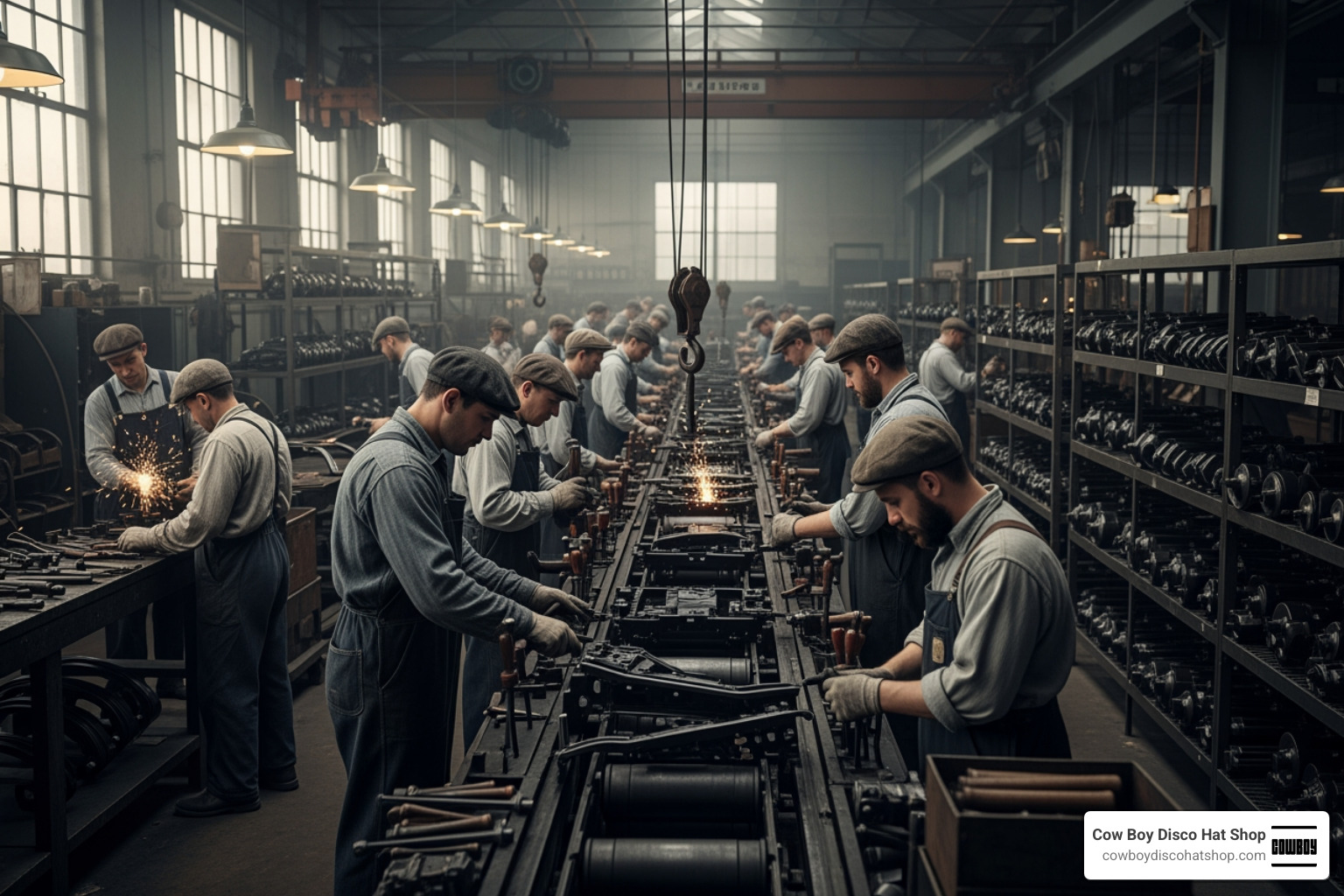 The Ford Model T production line - an example of early 20th century manufacturing technology