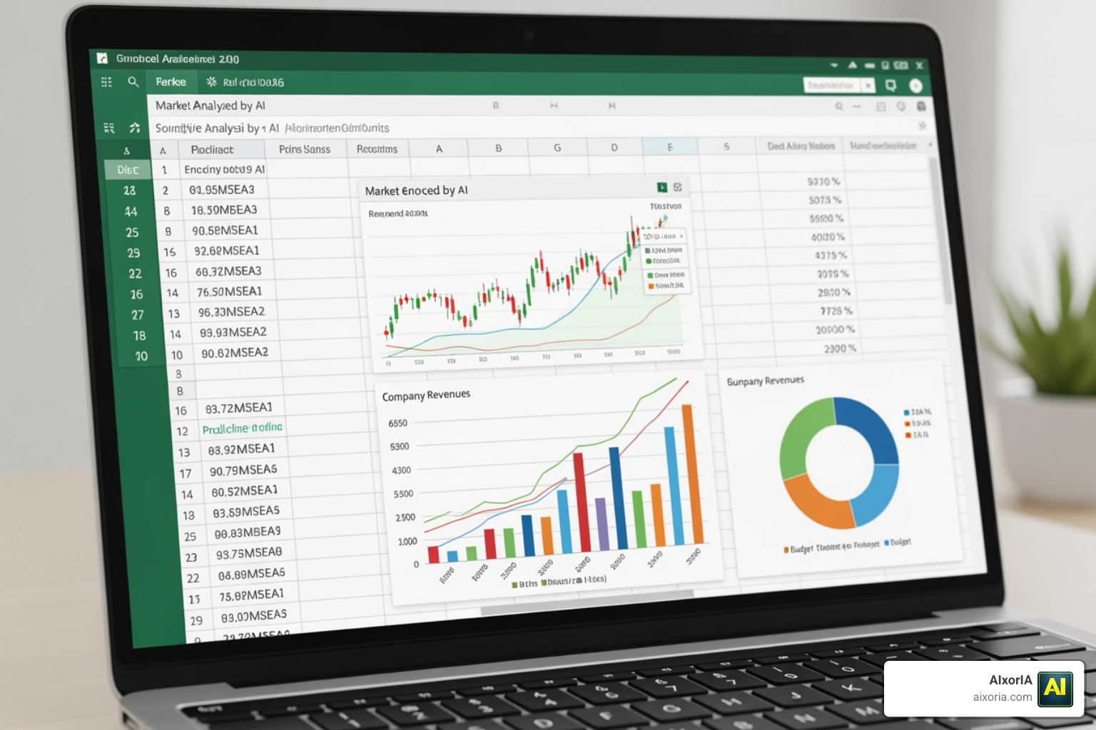 AI-powered spreadsheet formulas and financial charts