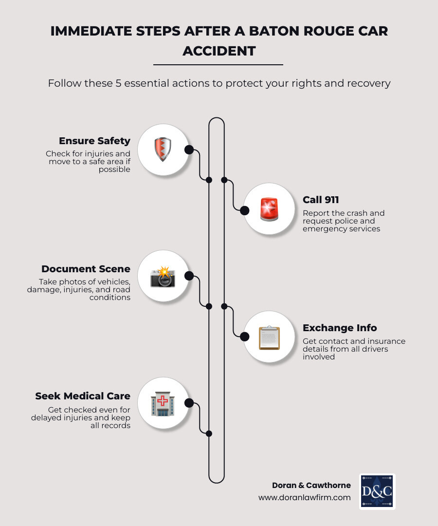 Infographic: immediate steps after a Baton Rouge car accident and key legal rights infographic Infographic: immediate steps after a Baton Rouge car accident and key legal rights infographic