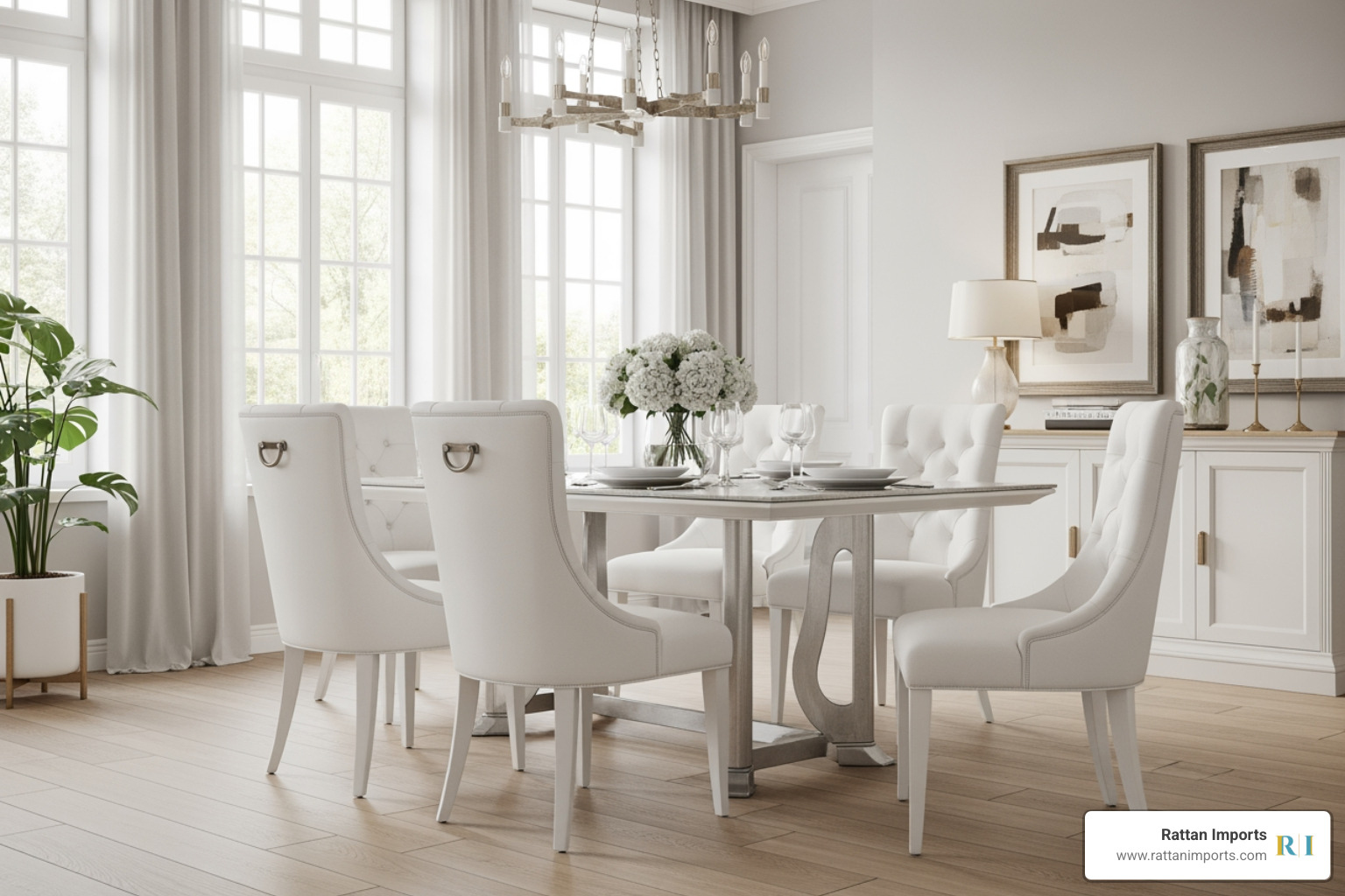 white arm dining chairs in a bright modern dining room white arm dining chairs in a bright modern dining room