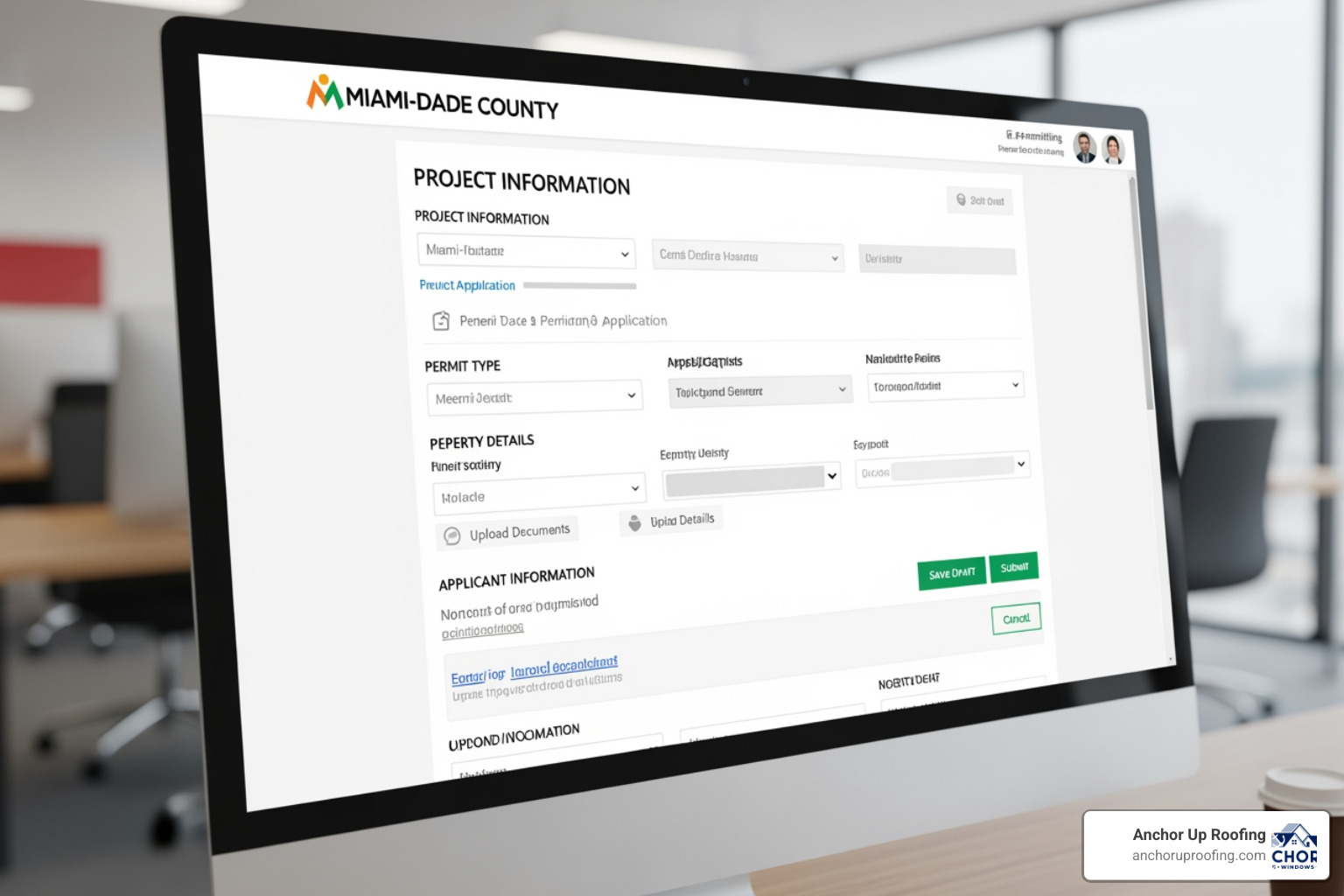 Miami-Dade e-permitting portal interface screen