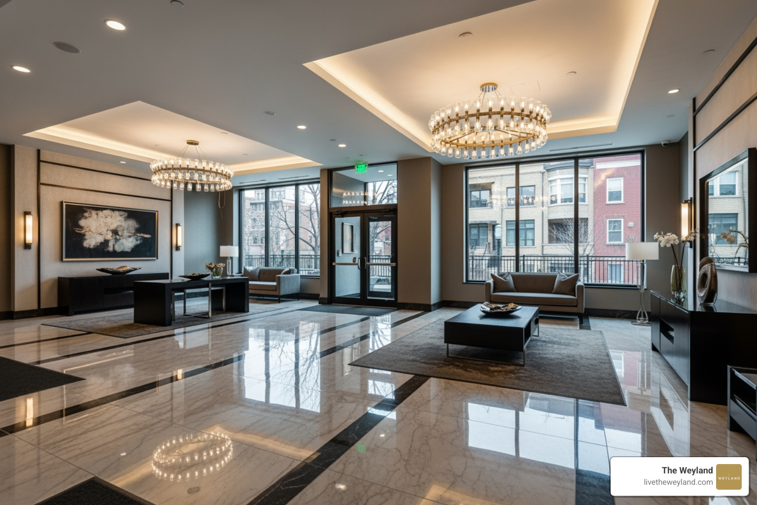 modern wicker park apartment lobby modern wicker park apartment lobby