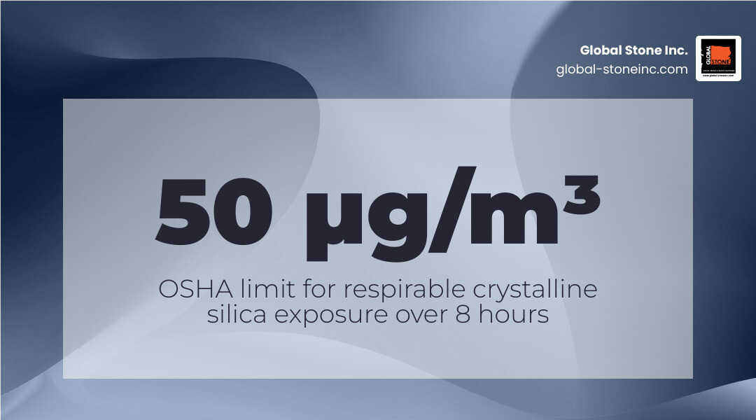 Quartz safety infographic: silica dust, PPE, HEPA vacuum, and support spacing infographic Quartz safety infographic: silica dust, PPE, HEPA vacuum, and support spacing infographic