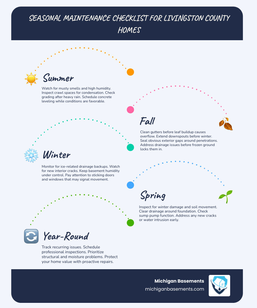 Infographic of seasonal Livingston County home repair checklist infographic Infographic of seasonal Livingston County home repair checklist infographic