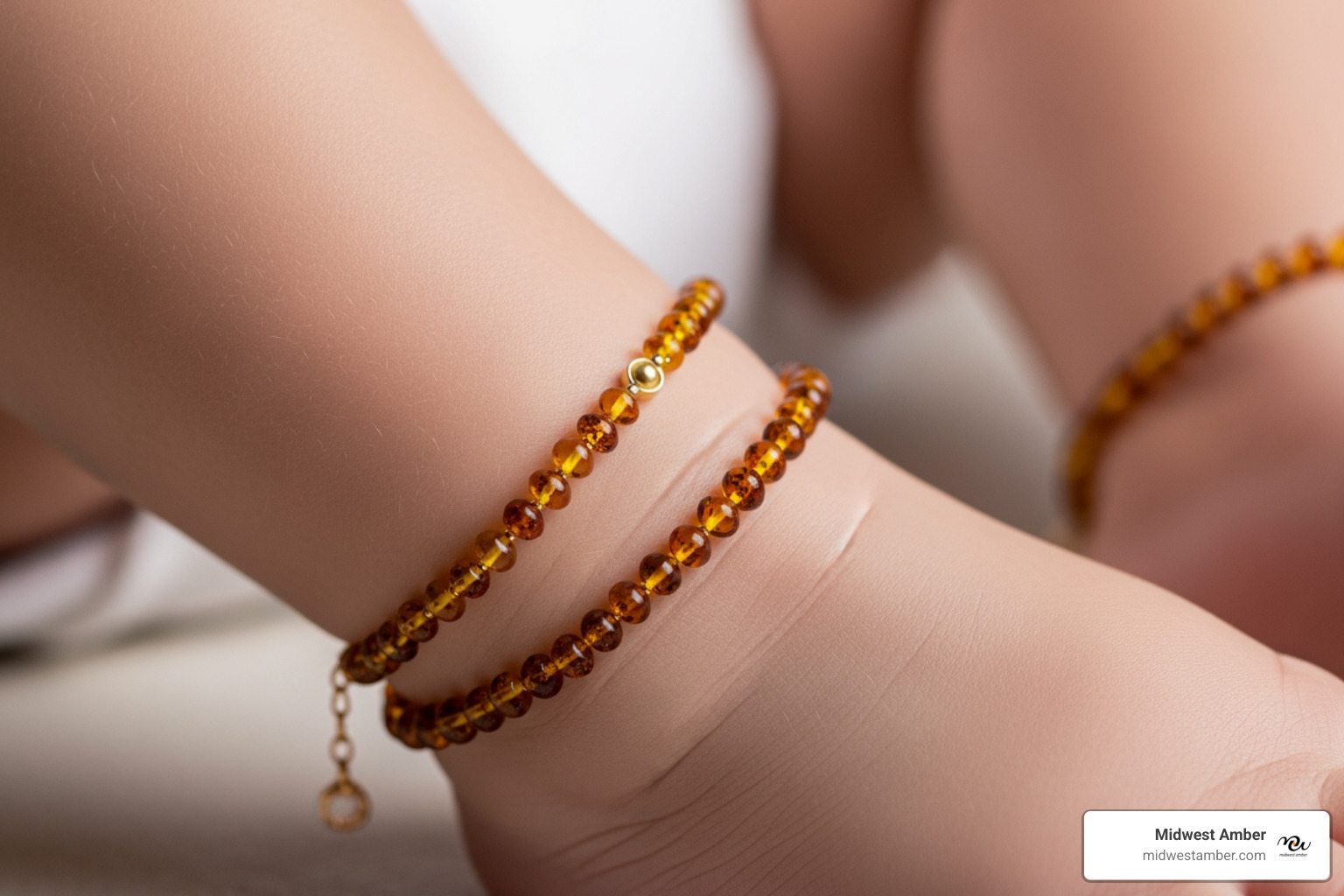amber bracelet and anklet sizing