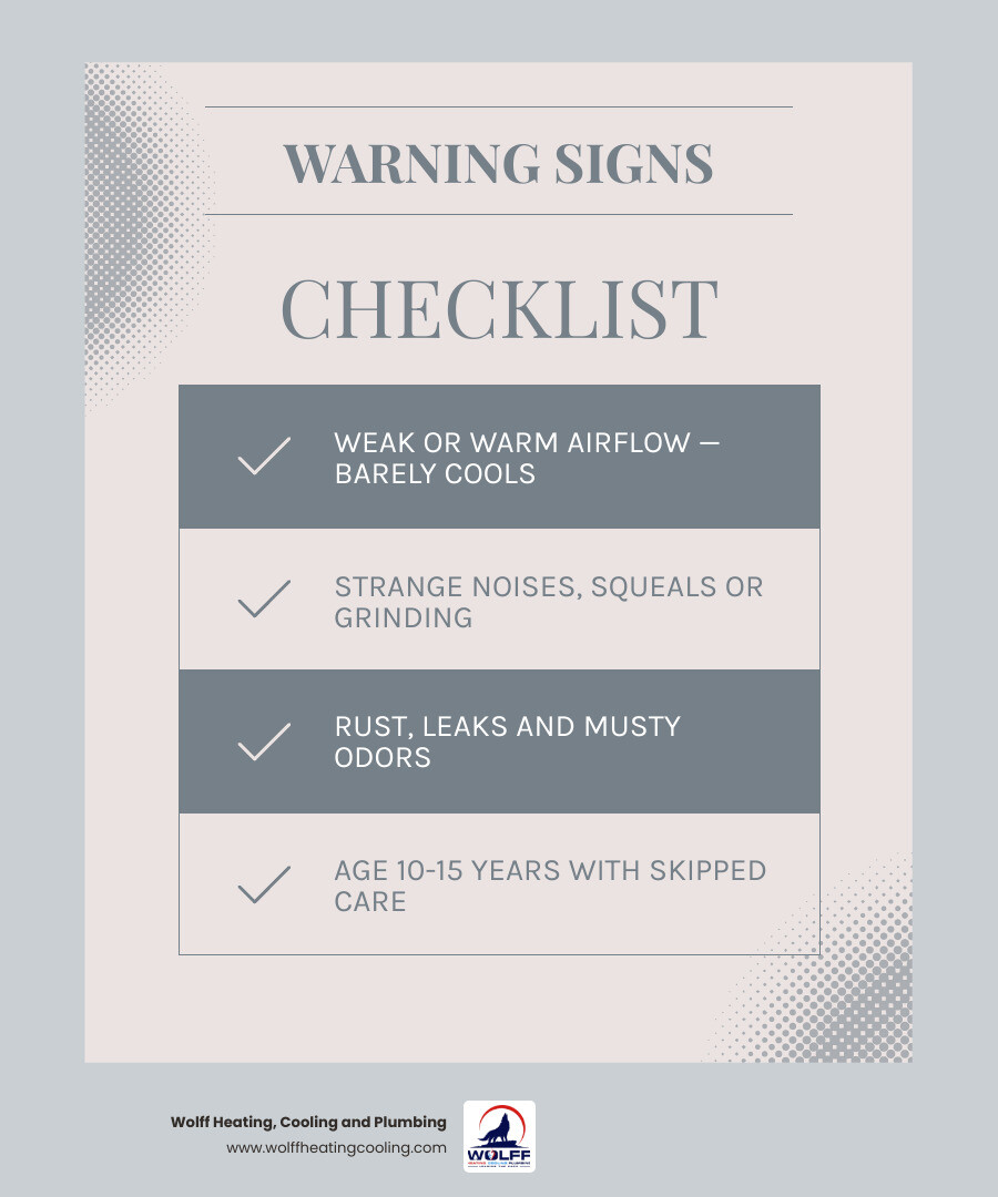 10 signs your swamp cooler needs replacing infographic with age lifespan rust airflow and energy use indicators infographic 10 signs your swamp cooler needs replacing infographic with age lifespan rust airflow and energy use indicators infographic