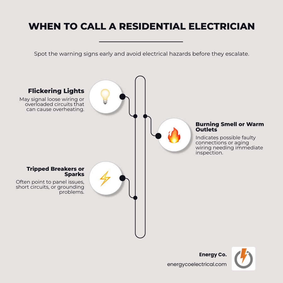 Common residential electrical services overview and when to call an electrician infographic infographic Common residential electrical services overview and when to call an electrician infographic infographic