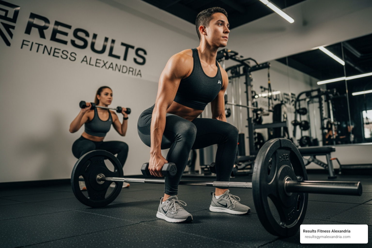 A person performing Bulgarian split squats with dumbbells