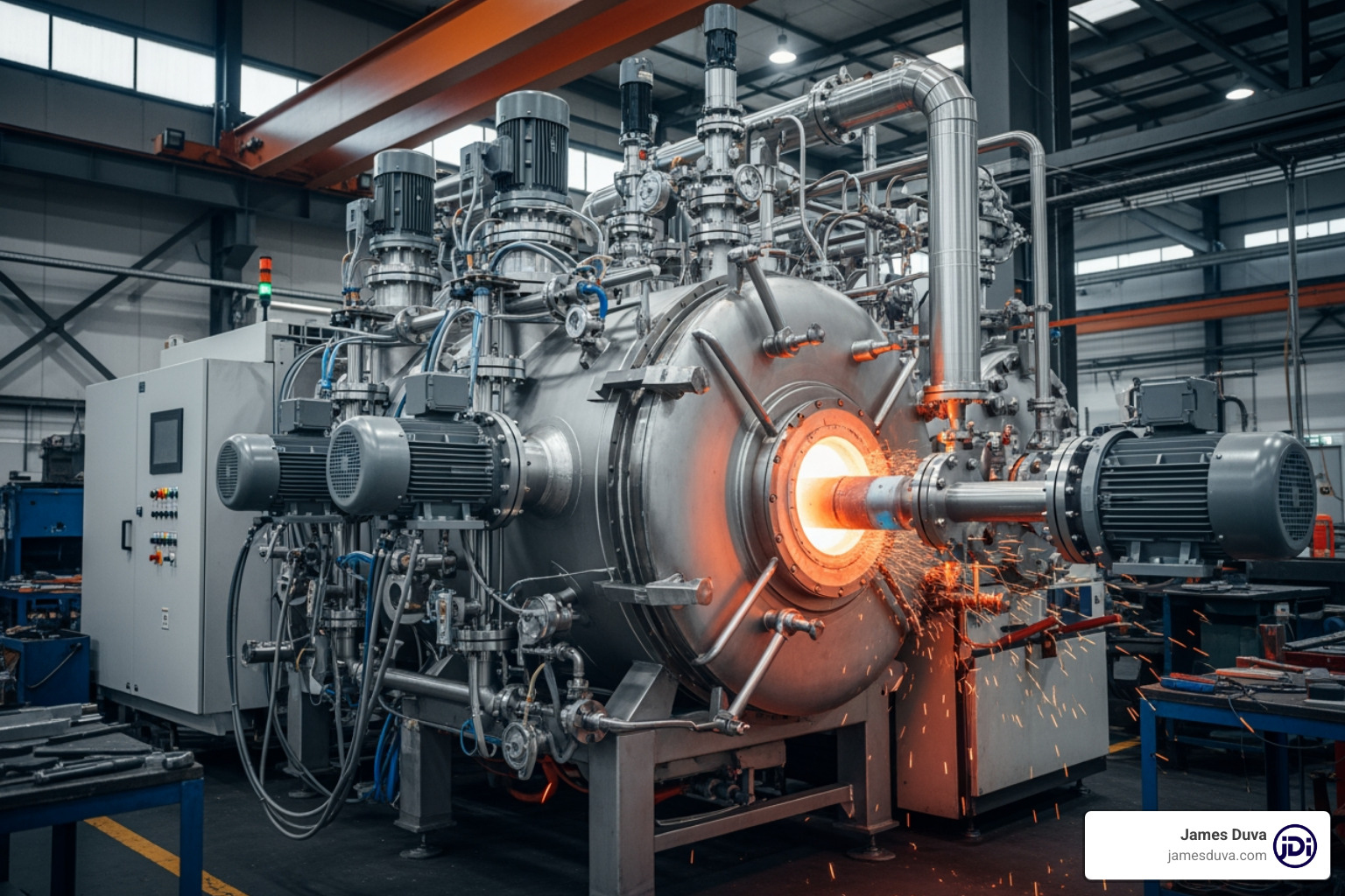 High-temperature vacuum furnace used for processing nickel alloys
