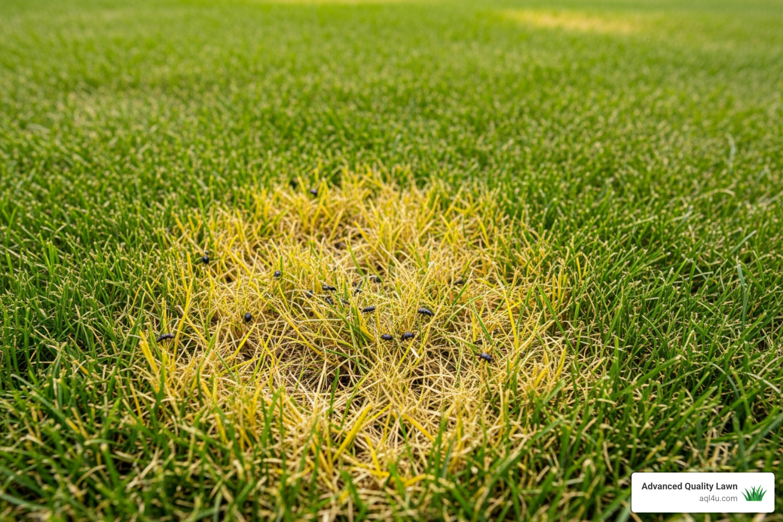 chinch bugs lawn damage sunny summer