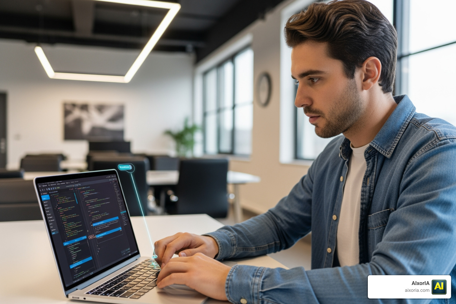 Developer using agentic AI tools for coding