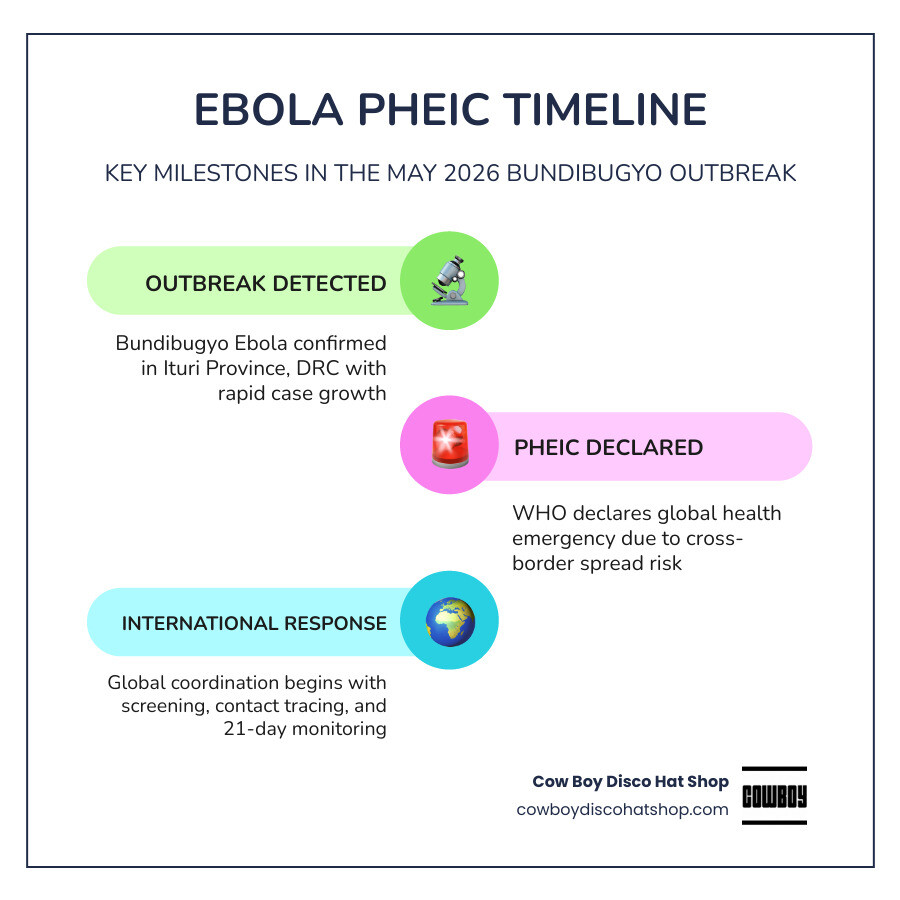 Infographic comparing PHEIC criteria: Ebola vs. COVID-19 infographic