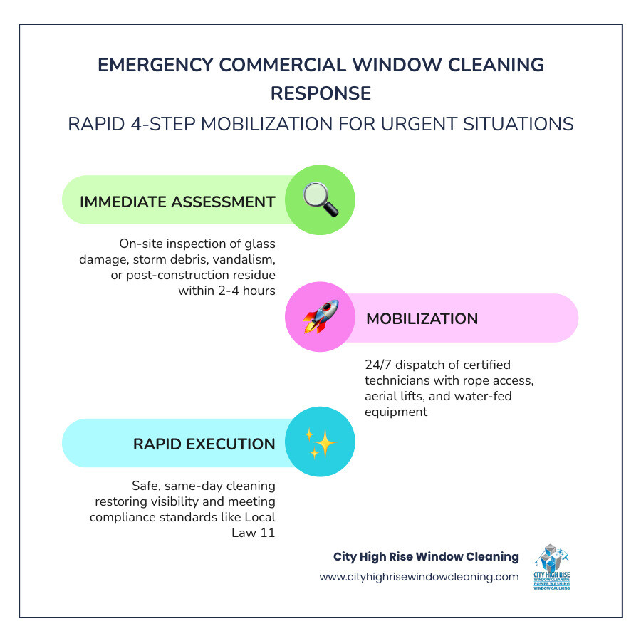 4-step emergency commercial window cleaning response process infographic infographic 4-step emergency commercial window cleaning response process infographic infographic