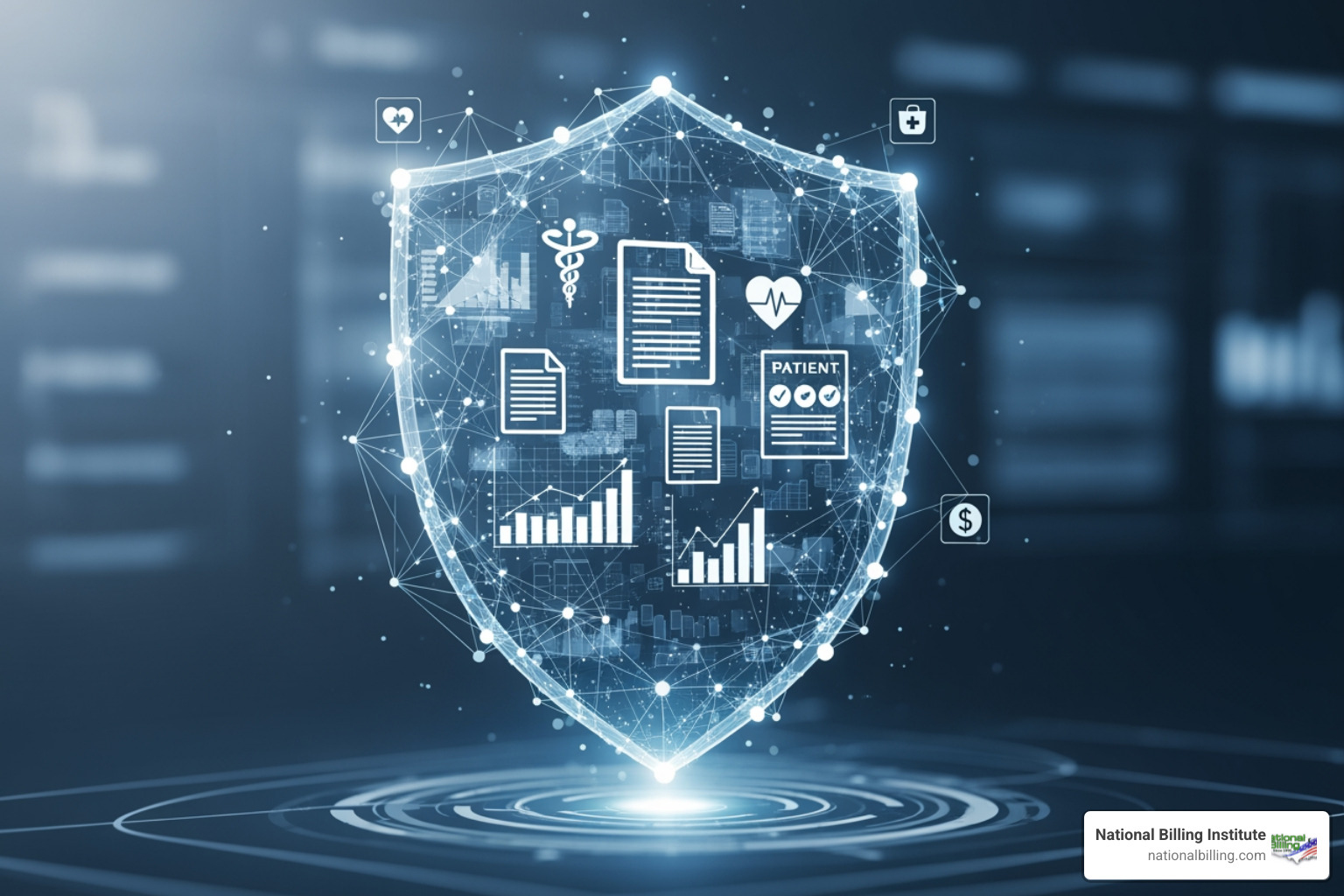digital shield protecting patient health records and financial data