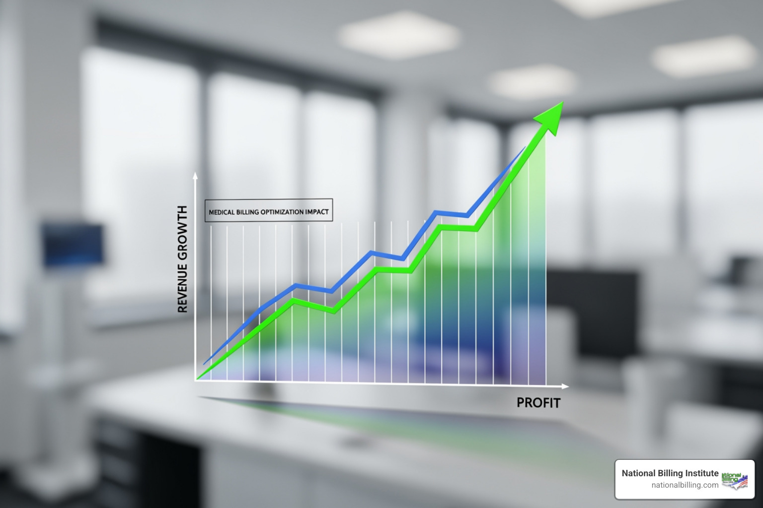rising profit graph showing revenue growth through medical billing optimization