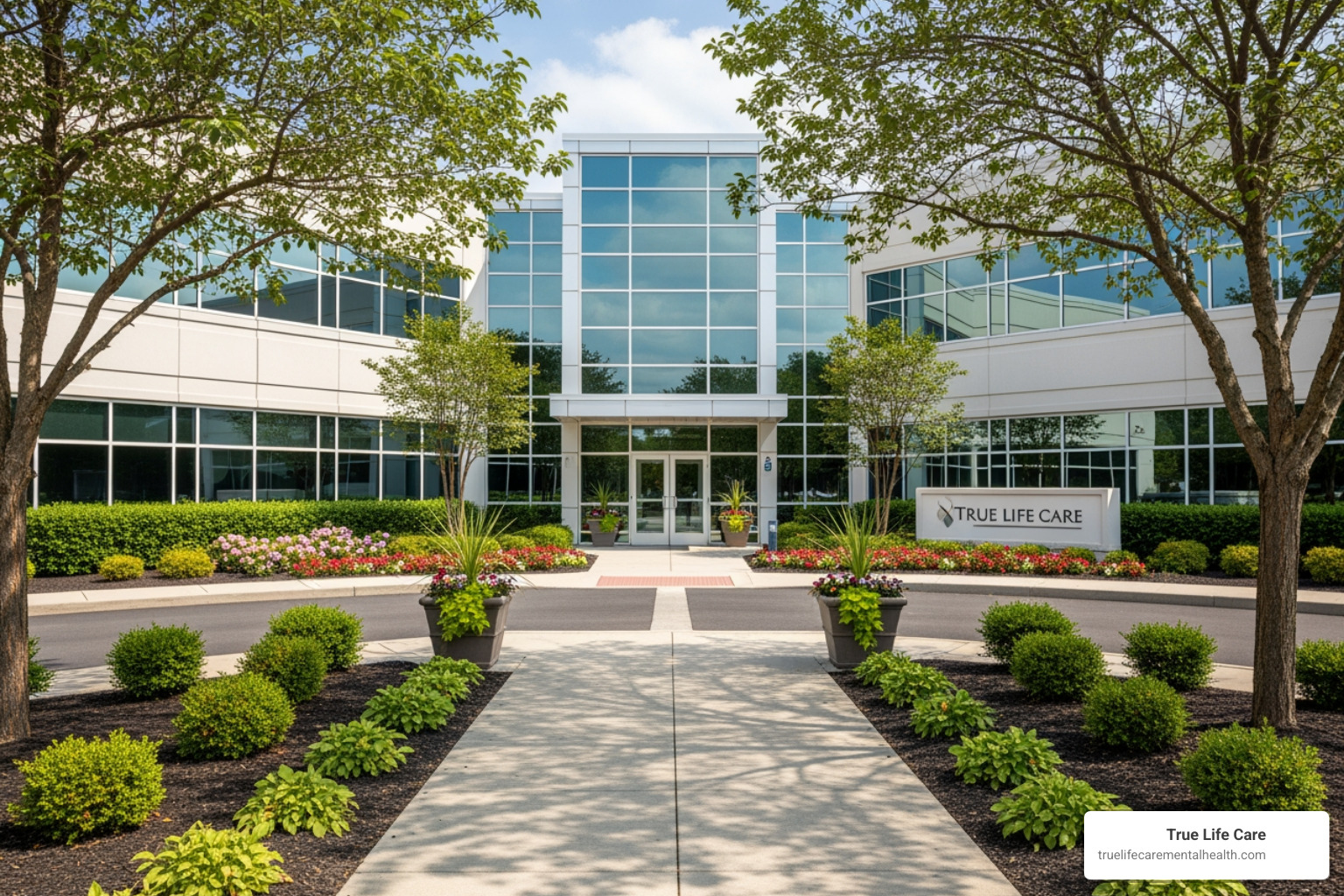 The welcoming exterior of a modern mental health treatment facility in Matawan NJ