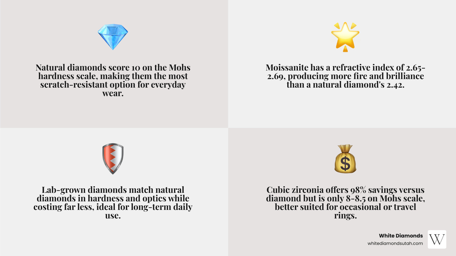 diamond alternatives durability and price infographic infographic