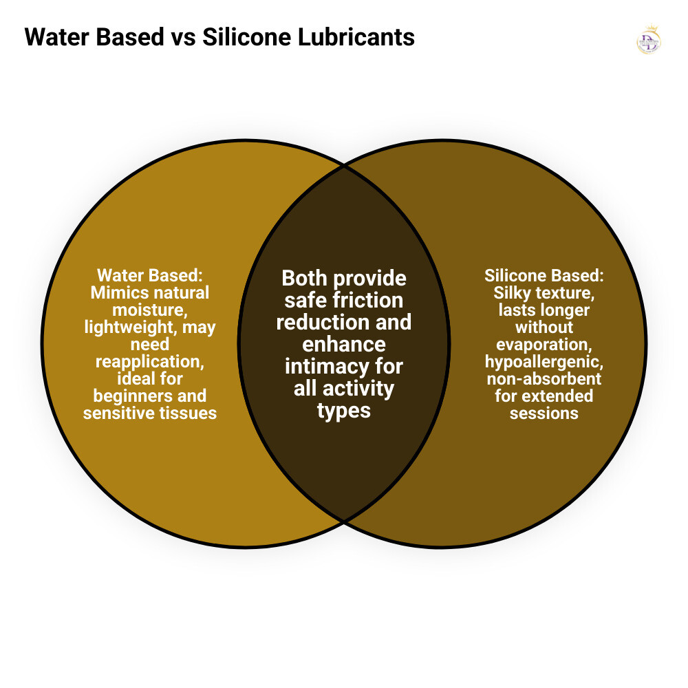 Stat showing that silicone lubricants last up to 4 times longer than water-based options without reapplication infographic