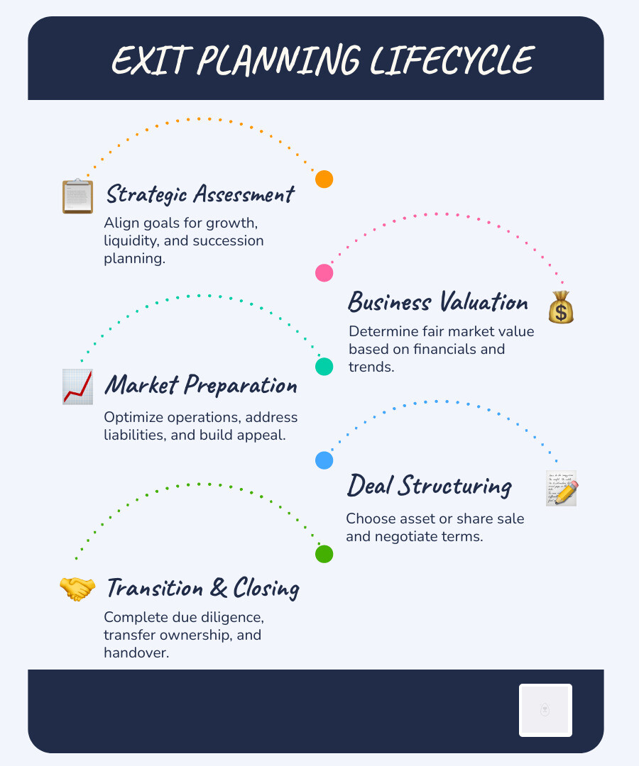 exit planning lifecycle infographic