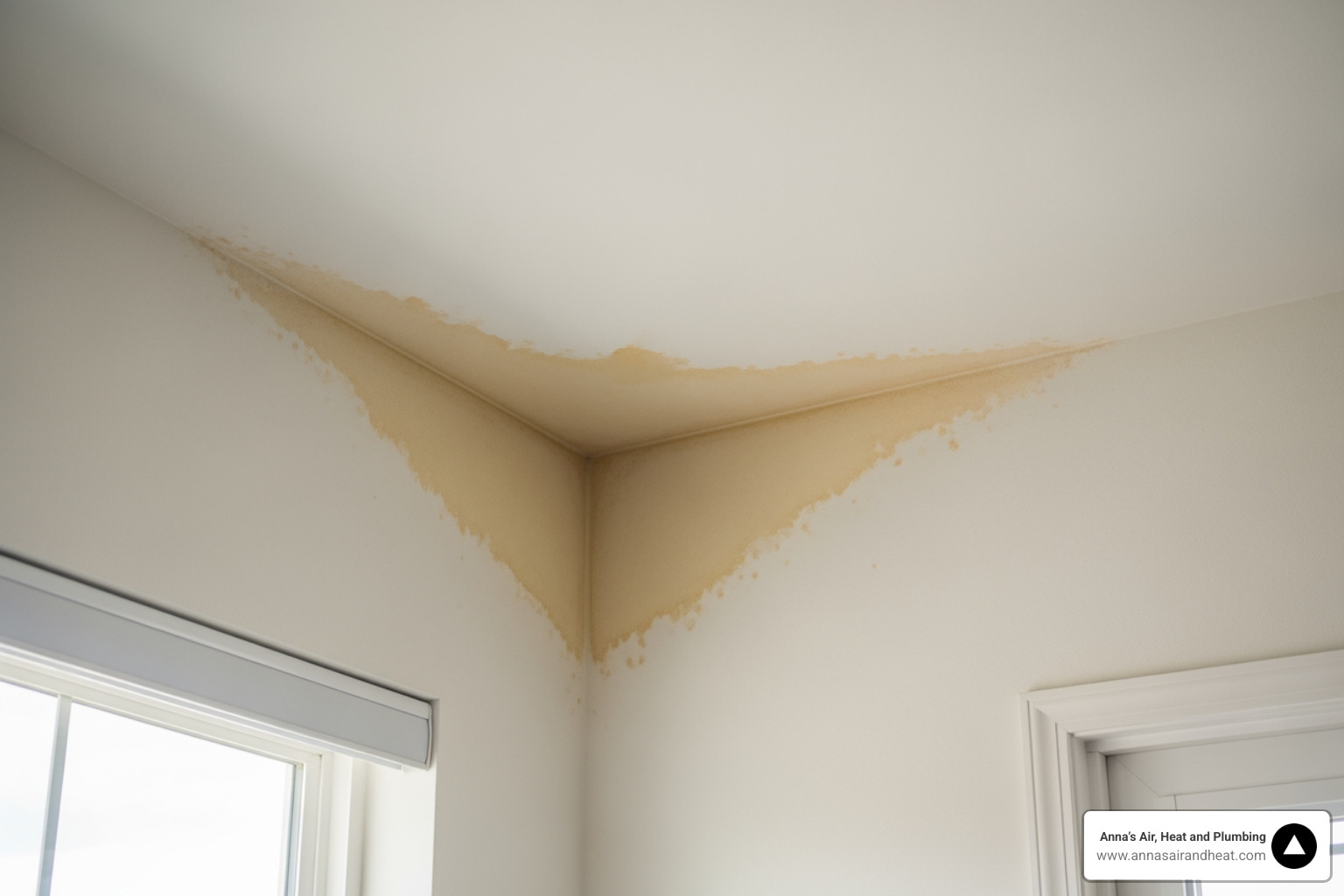 water stain on a ceiling in a Florida home water stain on a ceiling in a Florida home