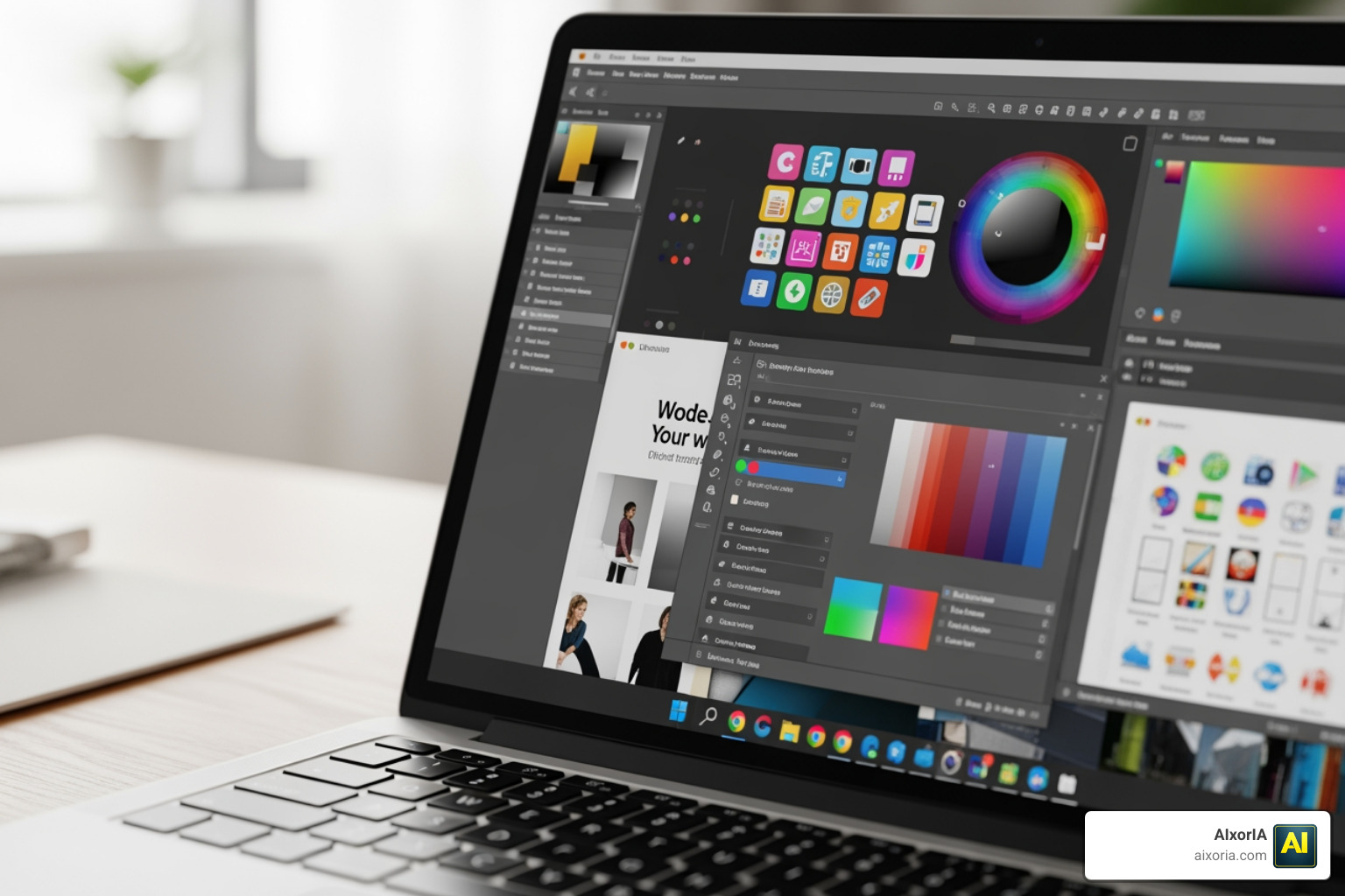 various software icons and creative interfaces
