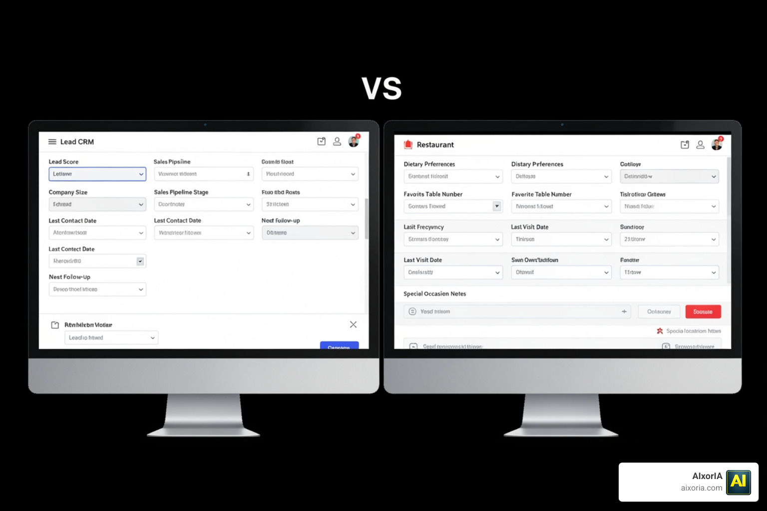 Comparing generic CRM data fields vs. restaurant-specific guest profiles Comparing generic CRM data fields vs. restaurant-specific guest profiles