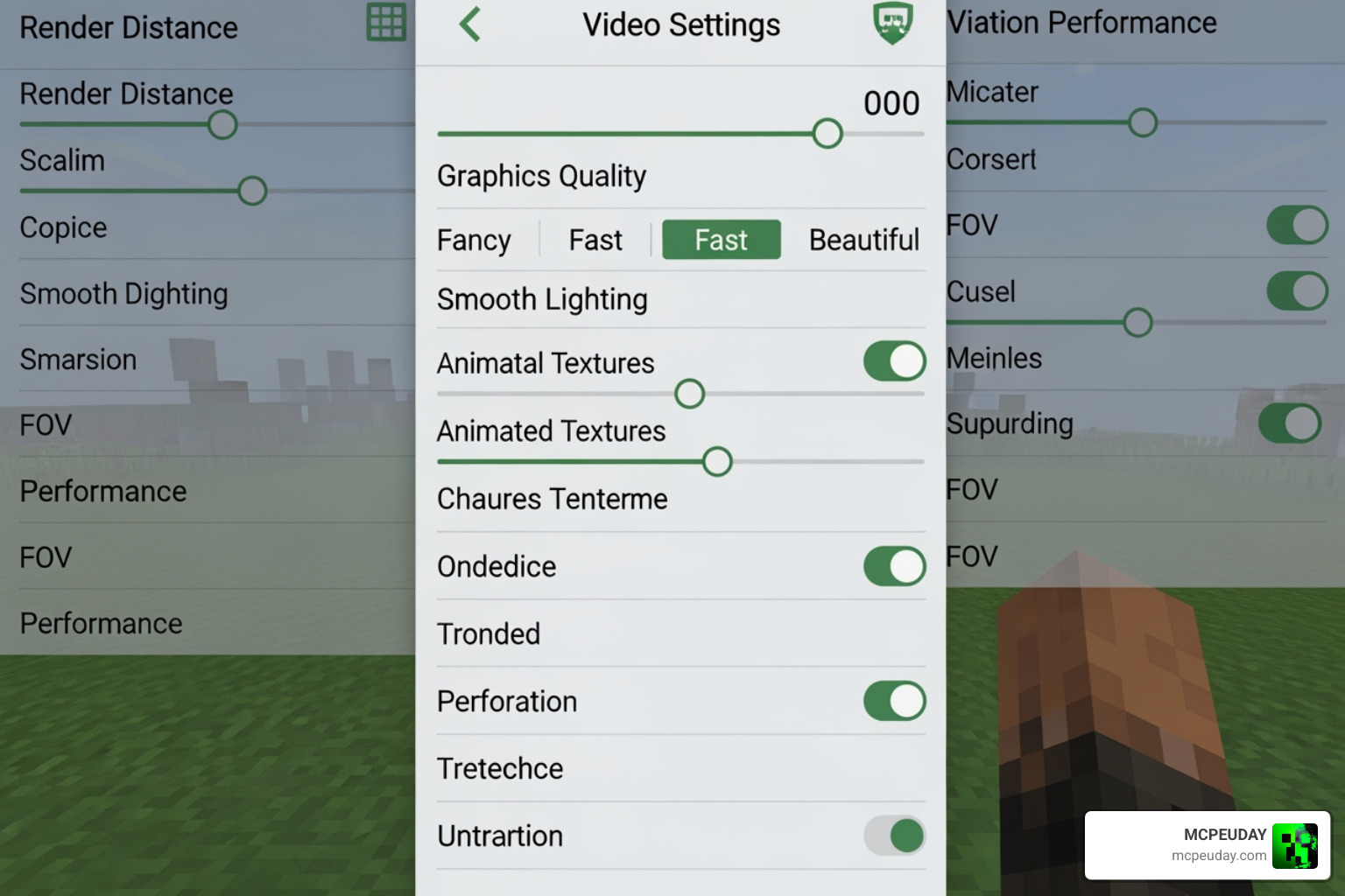 Minecraft video settings menu for optimizing performance on mobile devices Minecraft video settings menu for optimizing performance on mobile devices