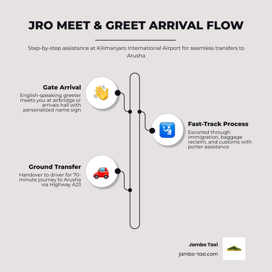 Step-by-step JRO arrival flow from gate to Arusha transfer infographic infographic Step-by-step JRO arrival flow from gate to Arusha transfer infographic infographic