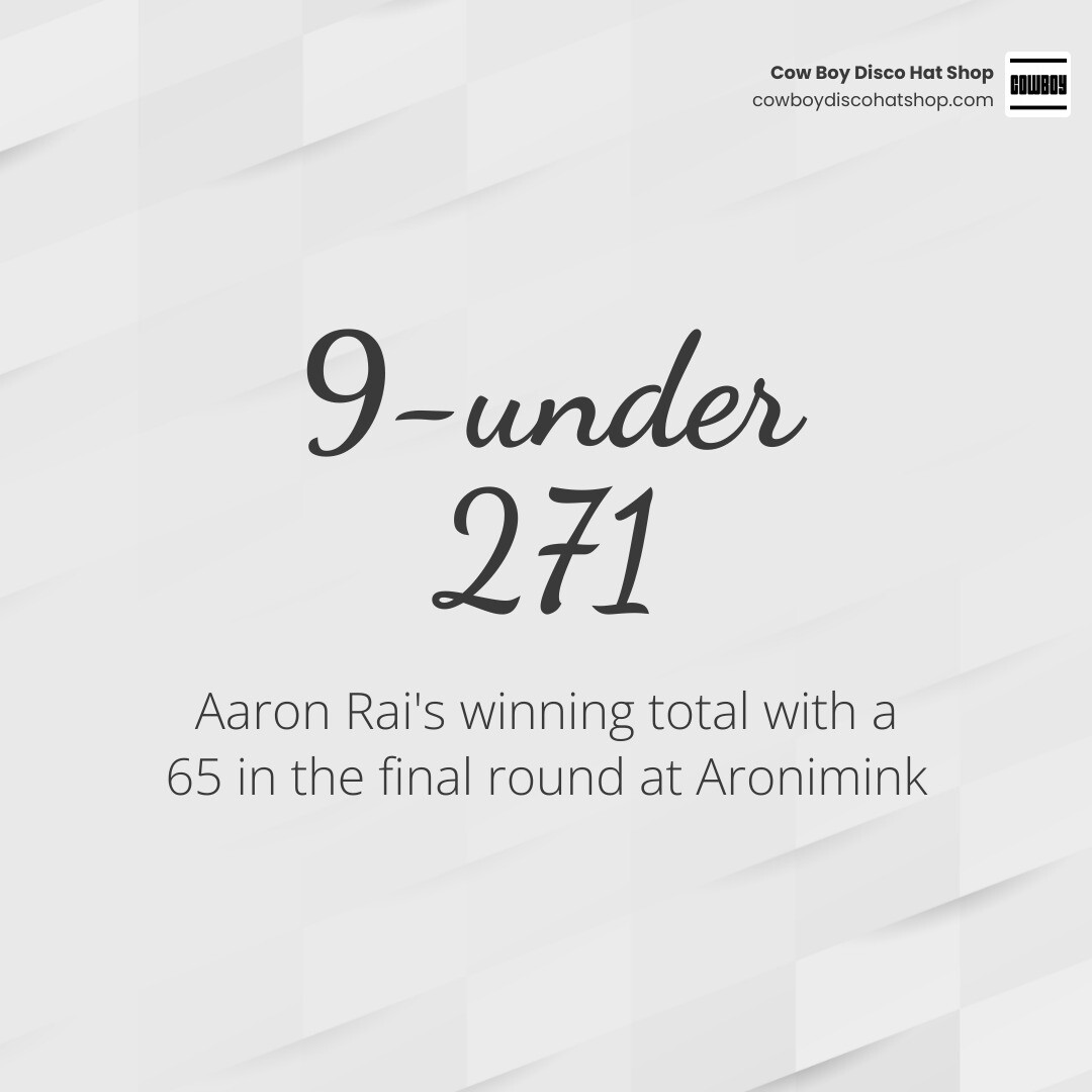 Infographic showing 2026 PGA Championship final leaderboard and Aaron Rai's 9-under round breakdown infographic