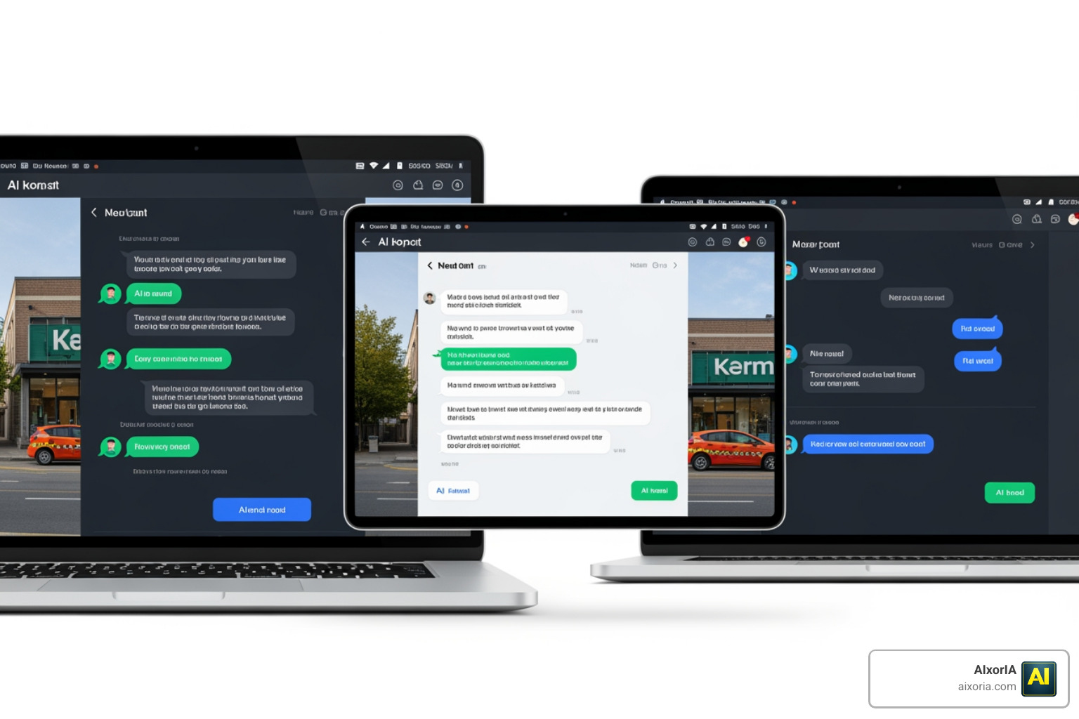 Side-by-side UI comparison of leading AI chat interfaces