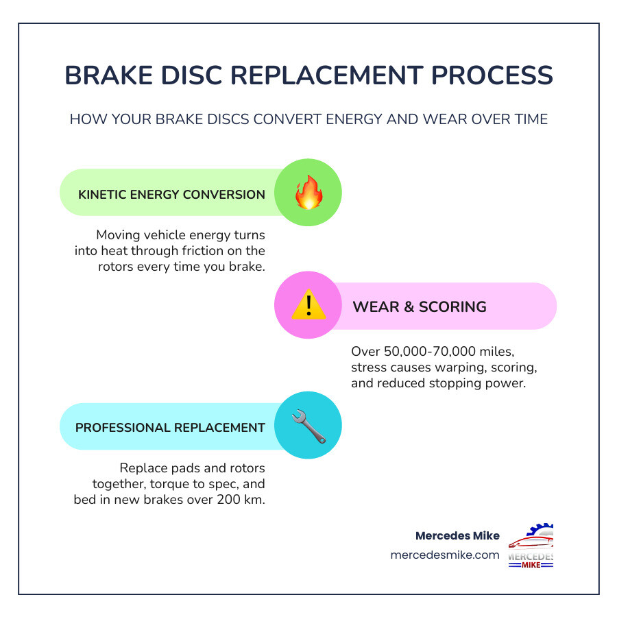 Infographic showing brake disc system components: rotor, caliper, brake pads, and how they work together infographic Infographic showing brake disc system components: rotor, caliper, brake pads, and how they work together infographic