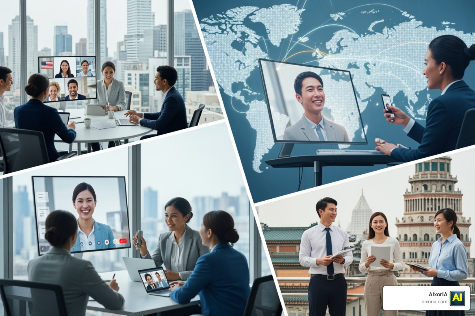 Interconnected global teams working across different time zones