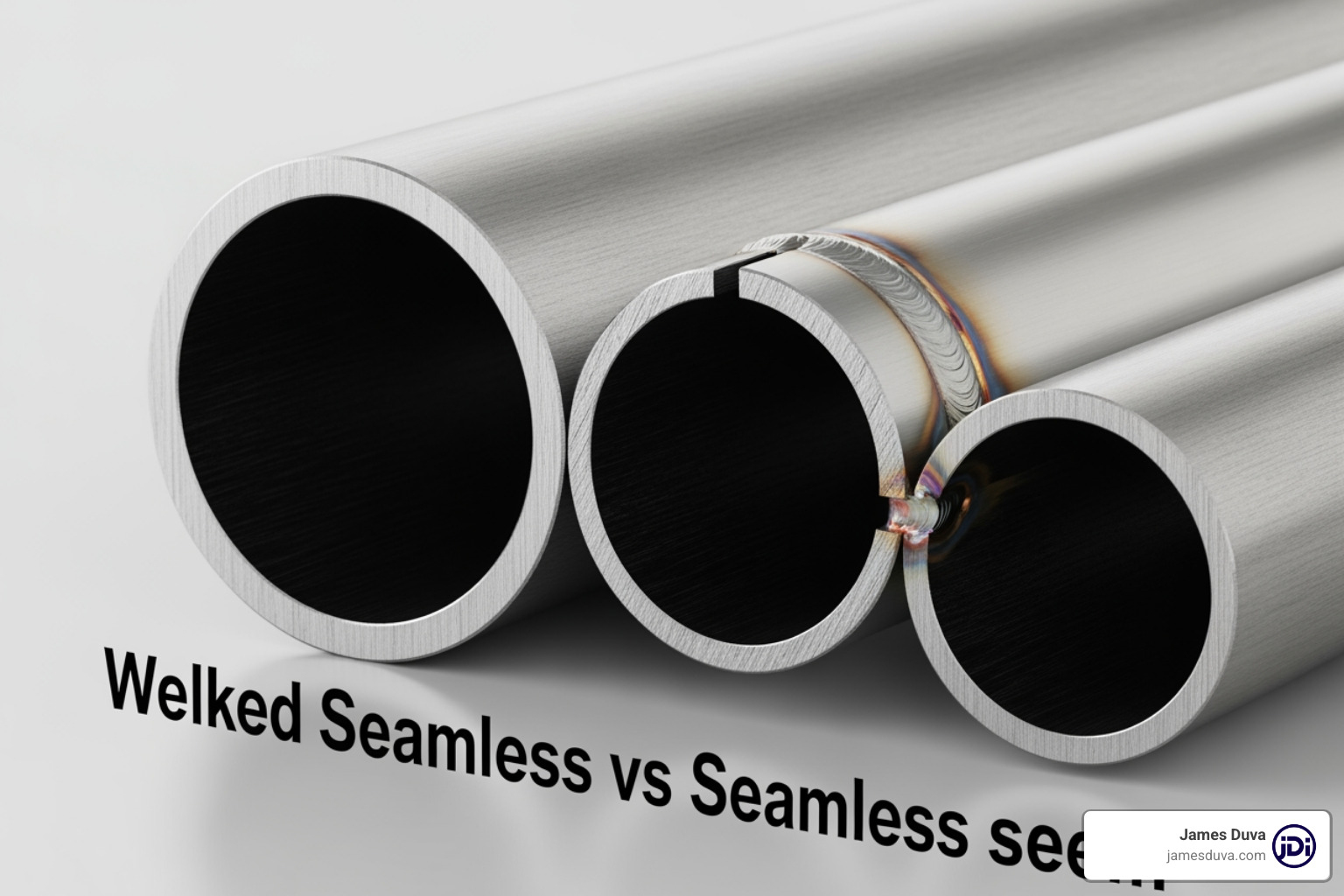 Comparison of welded vs seamless stainless tubing cross-sections
