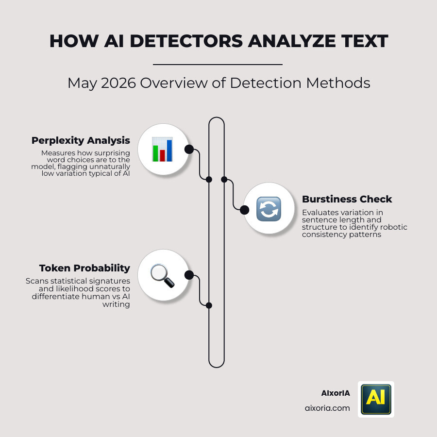 Table comparing accuracy rates and false positive rates of top AI detectors infographic