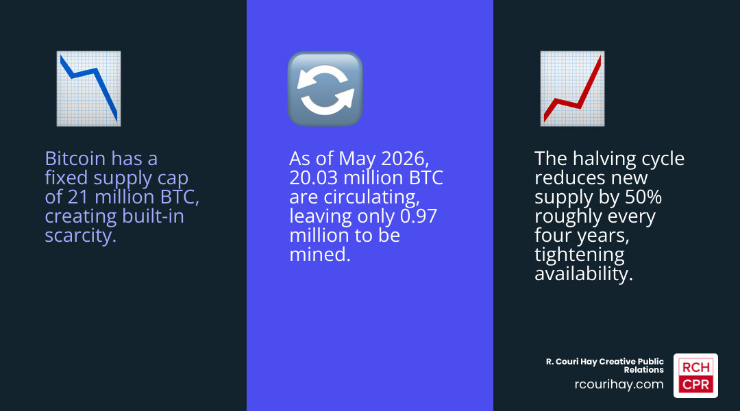 Bitcoin price milestones, supply cap of 21 million BTC, and halving cycle timeline infographic infographic Bitcoin price milestones, supply cap of 21 million BTC, and halving cycle timeline infographic infographic