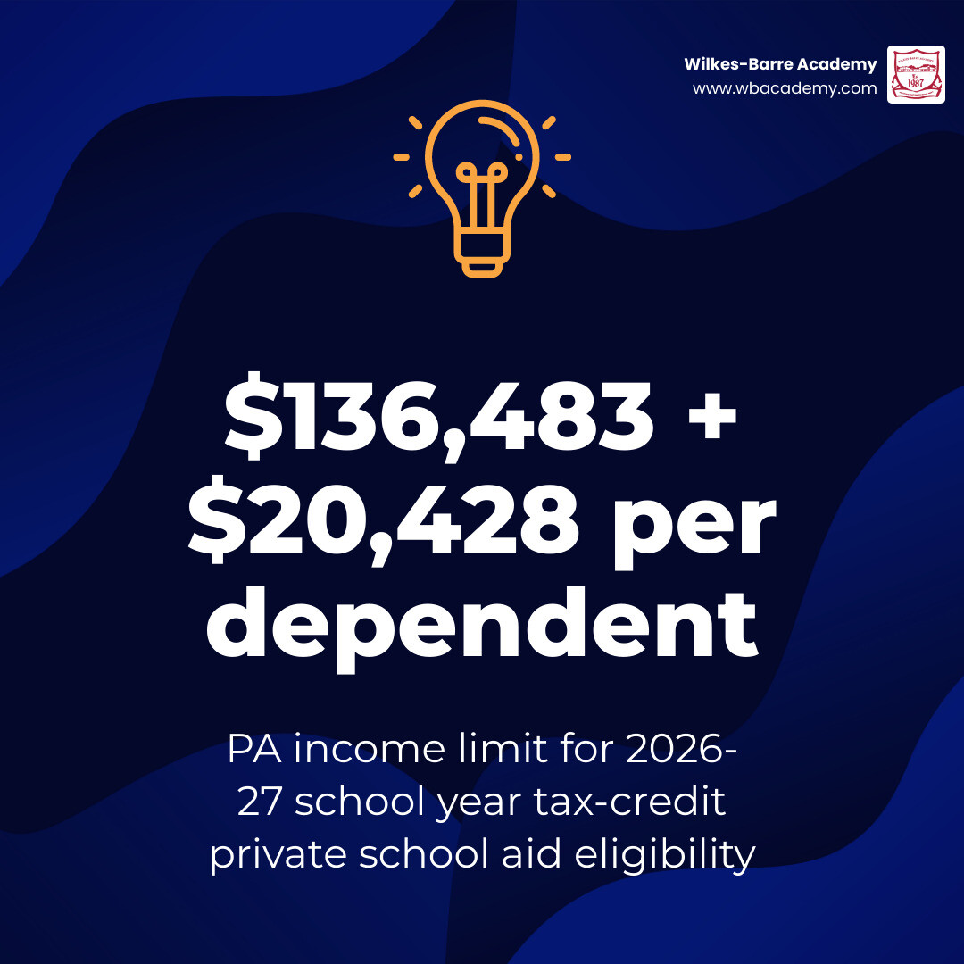Table comparing PA scholarship income limits and award tiers infographic