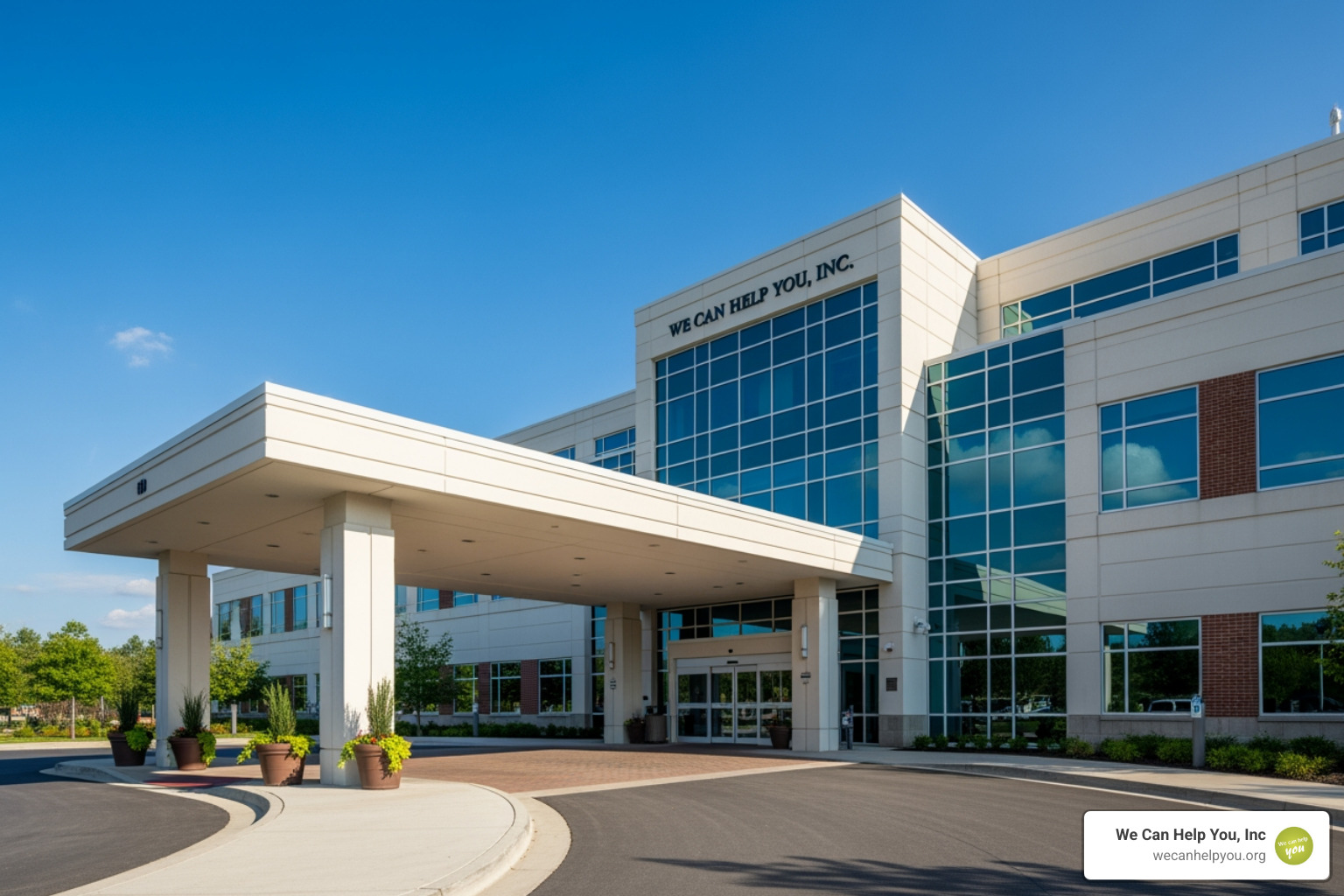A modern hospital building representing Medicare Part A coverage