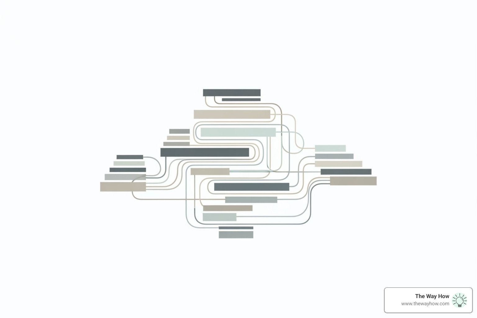 Abstract visual representing a website's structural hierarchy and link equity flow