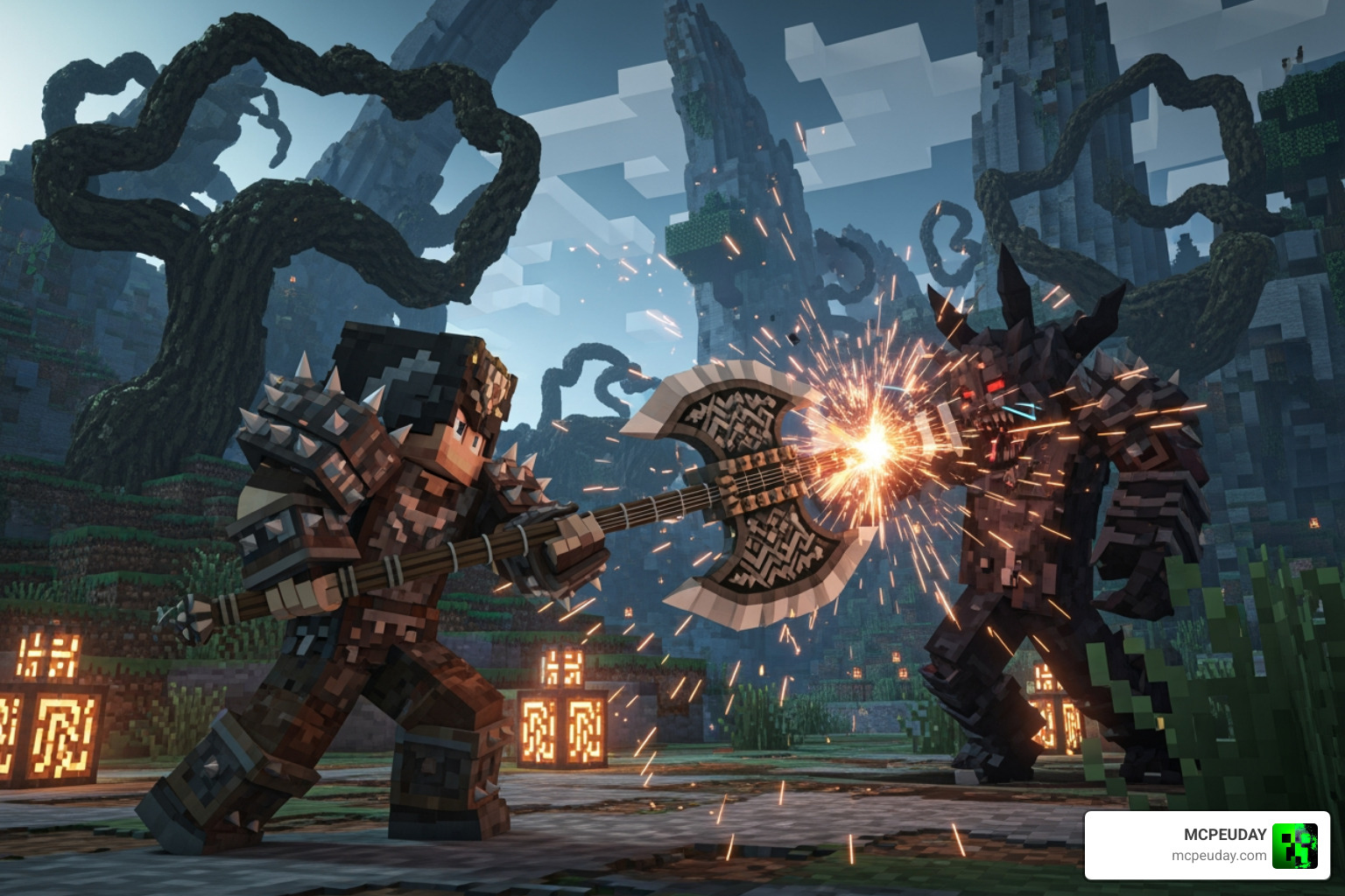 Brutal Legends Addon MCPE Bedrock gameplay RPG combat