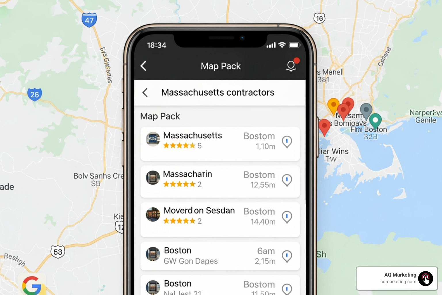 Google Map Pack ranking for local Massachusetts contractors Google Map Pack ranking for local Massachusetts contractors