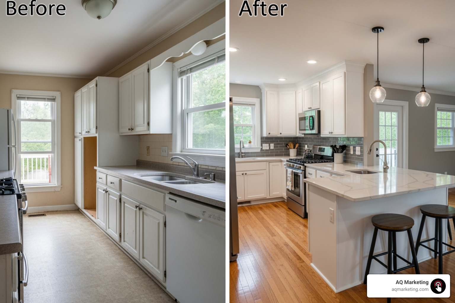 High-converting contractor project portfolio with before and after photos High-converting contractor project portfolio with before and after photos