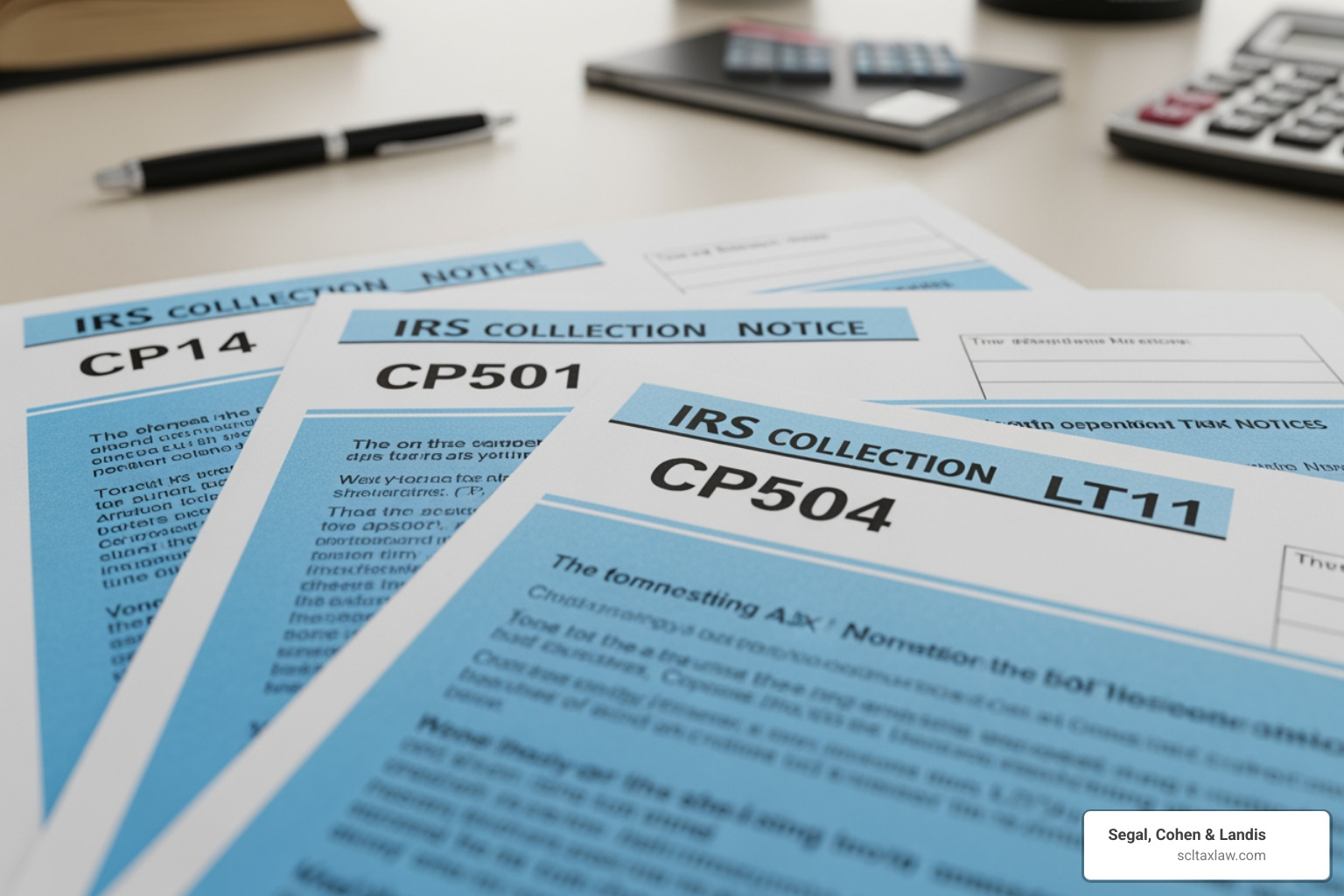 IRS notice sequence CP14 CP501 CP503 CP504 LT11