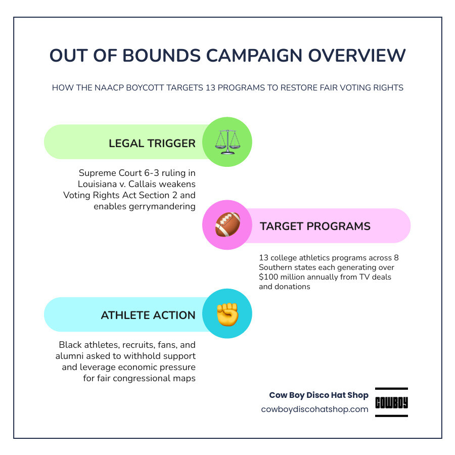 Infographic: Out of Bounds campaign goals, 8 targeted states, 13 programs, athlete actions, Supreme Court ruling infographic Infographic: Out of Bounds campaign goals, 8 targeted states, 13 programs, athlete actions, Supreme Court ruling infographic