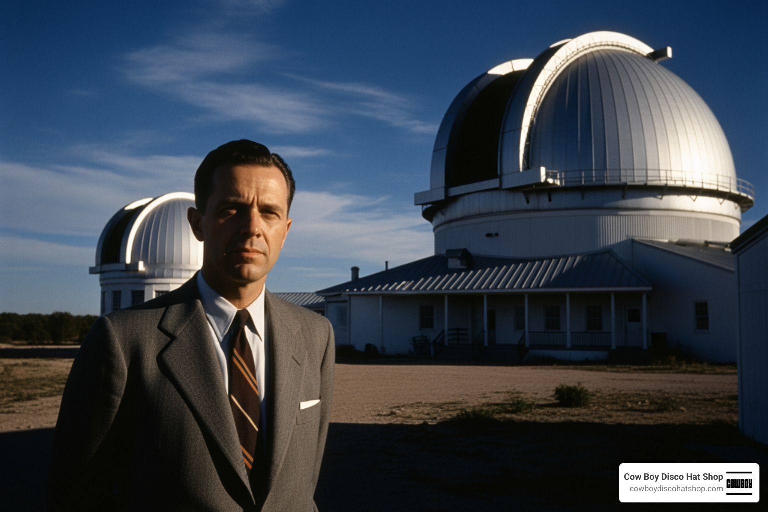 Gerard Kuiper at McDonald Observatory where he discovered Nereid in 1949