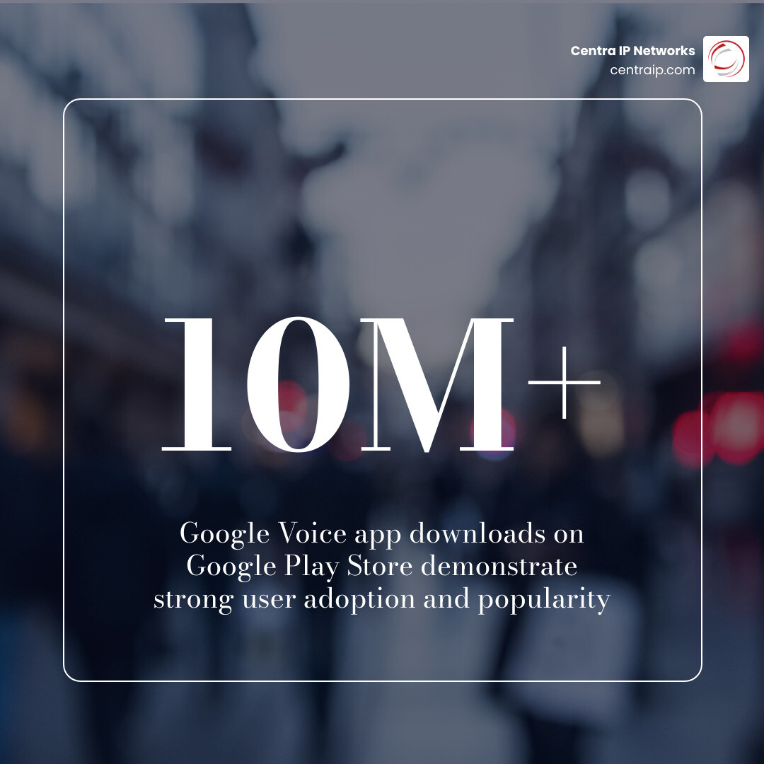 Stat showing that Google Voice has over 10 million downloads on the Google Play Store infographic Stat showing that Google Voice has over 10 million downloads on the Google Play Store infographic